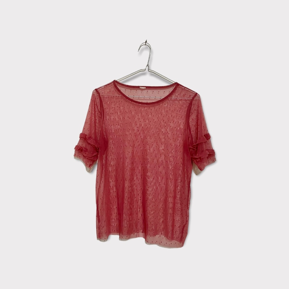 Pink mesh top size S